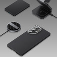 BENKS Kevlar tok Samsung Galaxy S25, MagSafe, Carbon Fiber, fekete