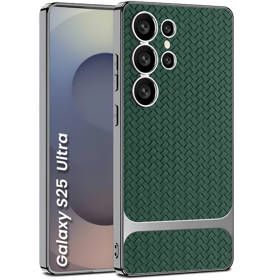 Telefontok a Samsung Galaxy S25 Ultra, GKK Woven Leather, zöld