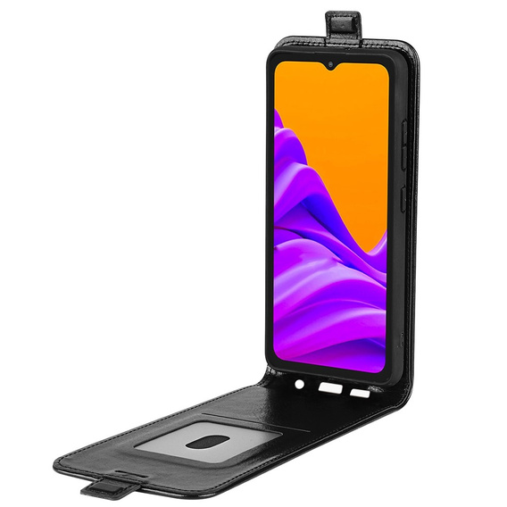 Pattintható tok a Samsung Galaxy Xcover 7 Pro, Flip, fekete