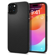 A Spigen tok iPhone 15, Liquid Air, fekete + 9H edzett üveghez