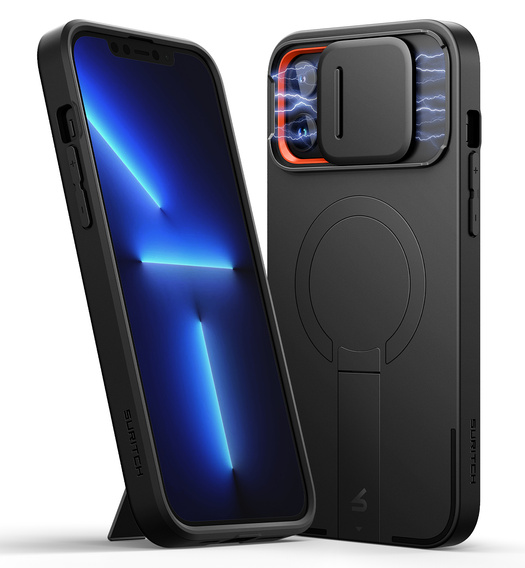 Tok iPhone 12 Pro Max / 13 Pro Max készülékhez, Suritch Shockproof, MagSafe, fekete