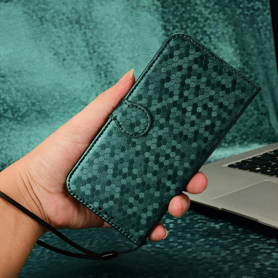 Flap tok Realme Note 70T 4G, Wallet Rhombus, zöld