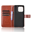 Pattintható tok a Motorola Edge 60 / 60 Fusion, Crazy Horse Wallet, barna