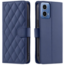 Flap tok Motorola Moto G24 / G24 Power / G04, Rhombus Crossbody Leather, kék