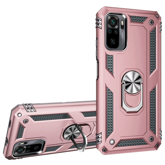 Páncélozott telefontok a Xiaomi Redmi Note 10/10S, Nox Case Ring, rózsaszín rose gold