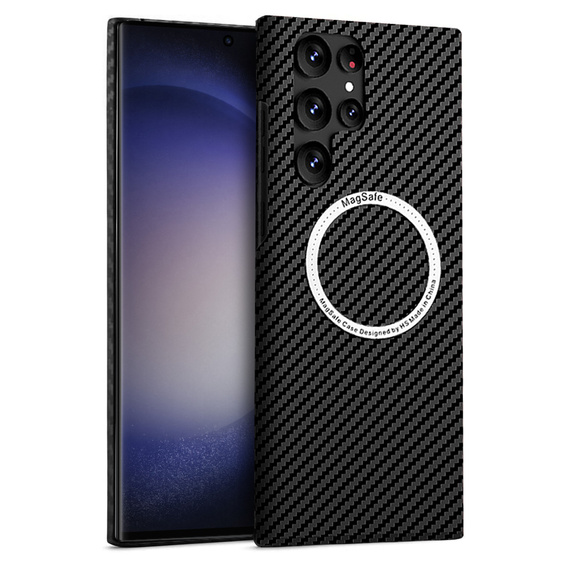 Telefontok a Samsung Galaxy S23 Ultra, Magsafe Slim Carbon, fekete