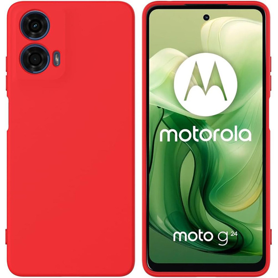 Telefontok a Motorola Moto G24 / G24 Power / G04, Silicone Lite, piros