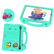 Gyermek tok Samsung Galaxy Tab S7/S8/S9, Cute Patterns, állvánnyal, zöld