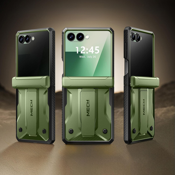 Tongate MECH tok MagSafe-val a Samsung Galaxy Z Flip7 FE / Z Flip6 készülékhez, zöld színű