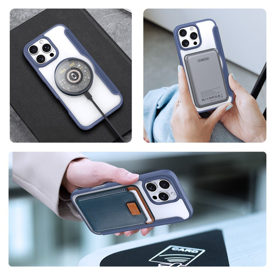 Dux Ducis Telefontok a iPhone 16 Pro Max, Skin X Pro, MagSafe, sötétkék