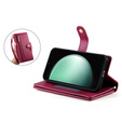 Pattintható tok a Samsung Galaxy S25 Edge, Wallet Zipper Pocket, piros