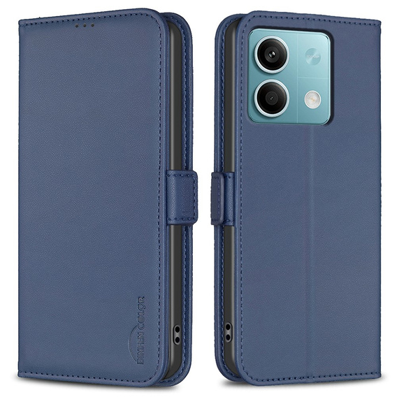 Pattintható tok a Xiaomi Redmi Note 13 5G, BINFEN Wallet, kék