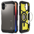 Spigen tok iPhone 16 készülékhez, Tough Armor Mag Mag MagSafe, szürke + 9H edzett üveg