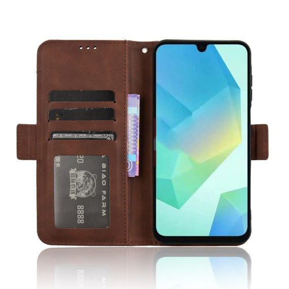 Pattintható tok a Samsung Galaxy A16, Card Slot, barna