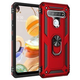 Páncélozott telefontok a LG K61, Nox Case Ring, piros