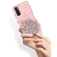 Telefontok a Huawei P Smart 2021/Y7A, Glittery, rózsaszín