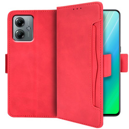 Pattintható tok a Motorola Moto G14, Card Slot, piros