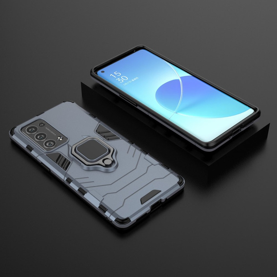 Telefontok a Oppo Reno6 Pro 5G / Pro+ 5G, Kickstand Ring, kék