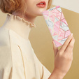 Pattintható tok a Samsung Galaxy A25 5G, Wallet Marble, rózsaszín + 9H üveg