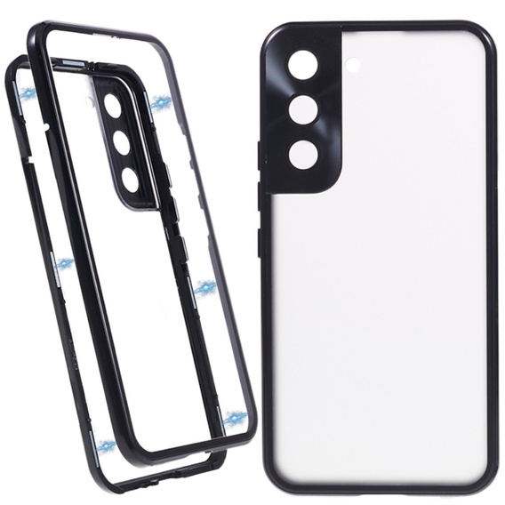 Tok Samsung Galaxy S21, Magnetic Dual Glass, fekete