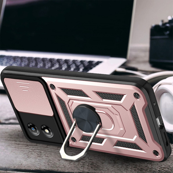 Telefontok a Motorola Moto E13, CamShield Slide, rózsaszín rose gold