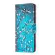 Pattintható tok a Infinix Hot 40i, Wallet, Sakura kék