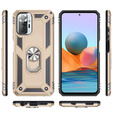 Páncélozott telefontok a Xiaomi Redmi Note 10 Pro, Nox Case Ring, arany
