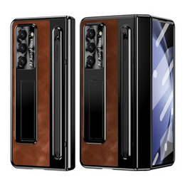 Leather+PC tok állvánnyal, üveglapkal és tollal Samsung Galaxy Z Fold6 5G készülékekhez