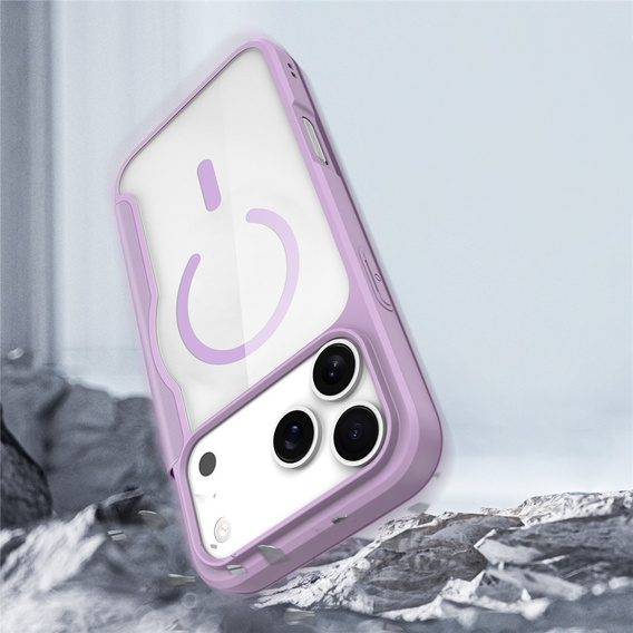 Dux Ducis tok iPhone 17 Pro, Skin X Pro, pánttal, MagSafe-hoz, lila