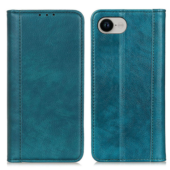 Telefontok a Iphone 16E, Wallet Litchi Leather, kék