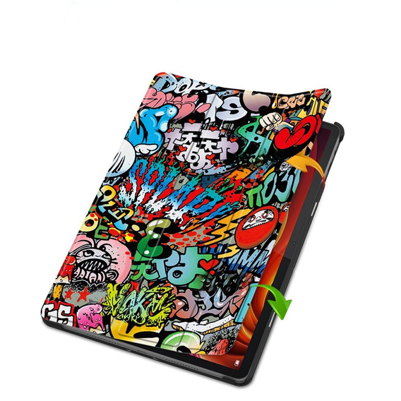 Tok Lenovo Tab K11 Plus, Smartcase, graffiti