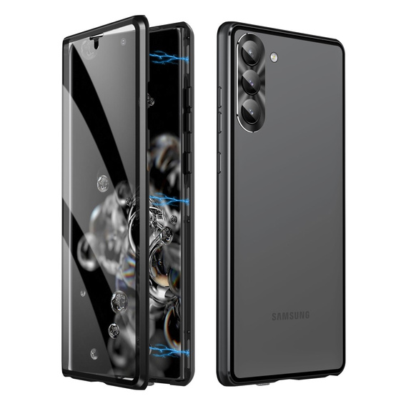 Tok Samsung Galaxy S23 Plus, Magnetic Dual Glass, fekete