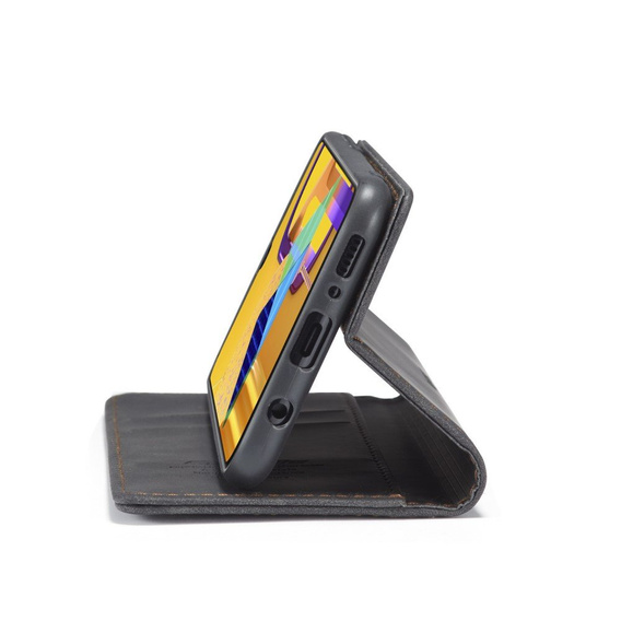 CASEME tok Samsung Galaxy M21, Leather Wallet Case, fekete