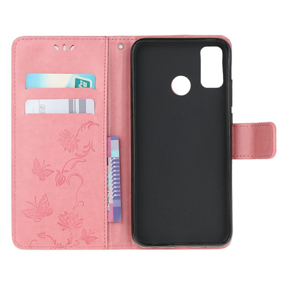 Pattintható tok a Motorola Moto G30 / G10, Butterfly, kék