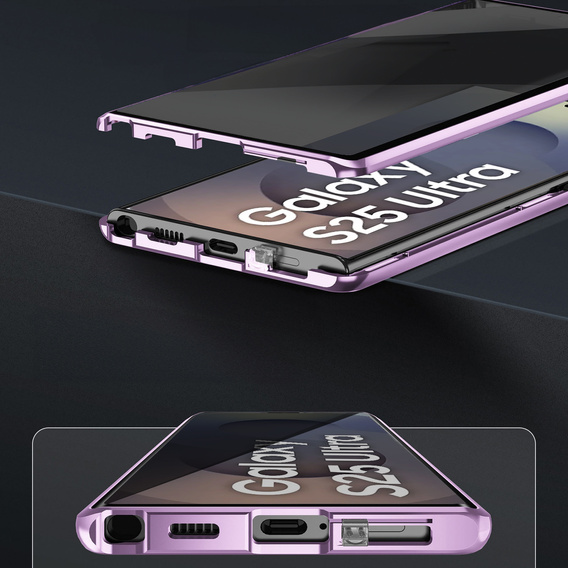 Tojás Samsung Galaxy S25 Ultra, Privacy Dual Glass, lila