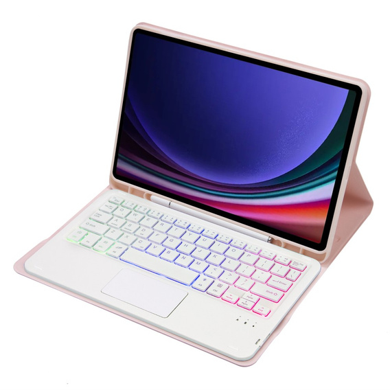 Tok + billentyűzet Samsung Galaxy Tab S9 FE X510 / X516, with touchpad, rózsaszín