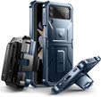 Páncélozott tok Samsung Galaxy Z Flip 4 5G készülékhez, Dexnor Clip Holder, sötétkék színű