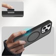 ERBORD MagSafe tok iPhone 16 Pro-hoz, Matte Case, aktív gomb, matt / fekete