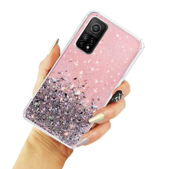 Telefontok a Xiaomi Mi 10T 5G / Mi 10T Pro 5G, Glittery, világos rózsaszín