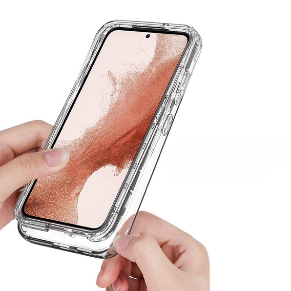 Tok Samsung Galaxy S23 készülékhez, Shockproof, fóliával, átlátszó