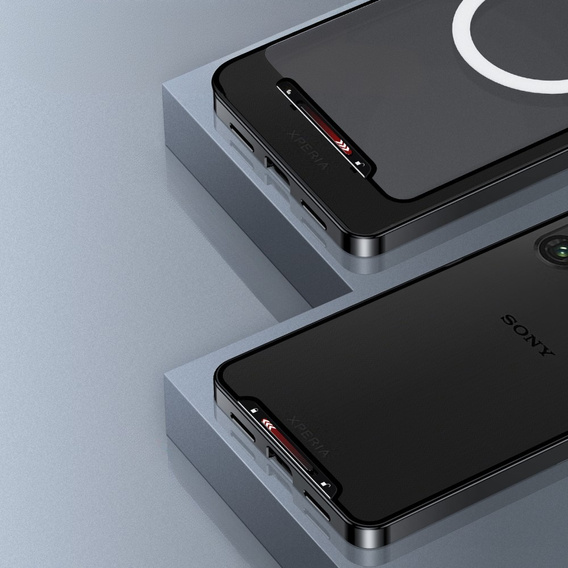 Kameravédő tok Sony Xperia 1 VI, CamShield MagSafe, fekete