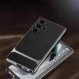 Telefontok a Samsung Galaxy S24 Ultra, GKK Woven Leather, fekete