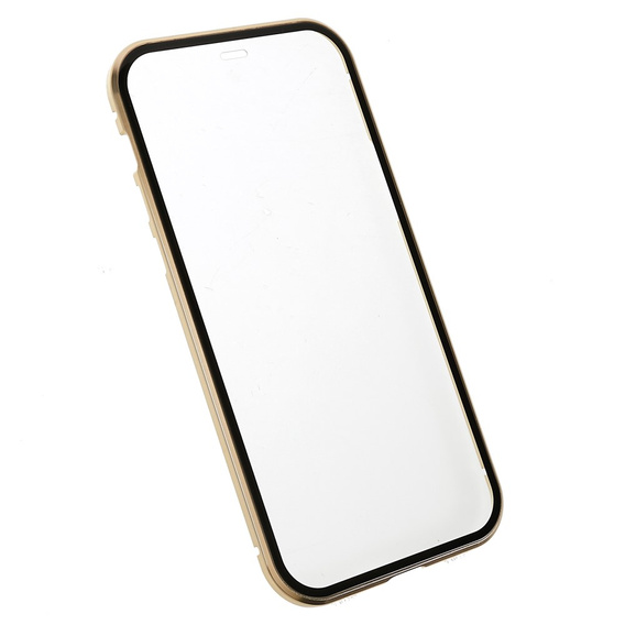 Magnetic Dual Glass MagSafe tok iPhone 12, arany