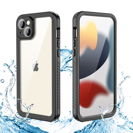 IP68 vízálló tok a iPhone 15 Plus, Redpepper, fekete