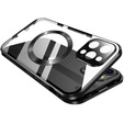 Magnetic Dual Glass MagSafe tok iPhone 16 Pro Max, fekete