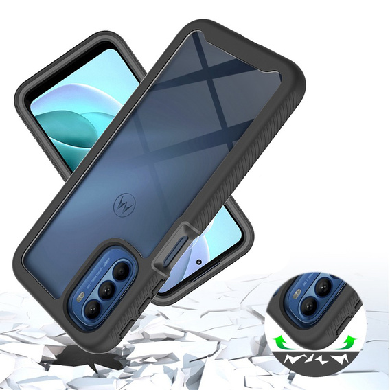 Tok Motorola Moto G51 5G készülékhez, Shockproof, fóliával, kék