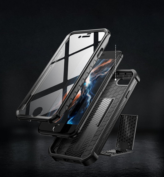 Páncélozott tok a iPhone 7 / 8 / SE 2020 / SE 2022, Dexnor Full Body, fekete