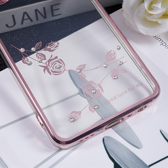 tok Oppo Reno8 T 4G, csillogó virág, rózsaszín rose gold