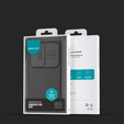 NILLKIN tok Samsung Galaxy S24 Ultra, szilikon CamShield tok MagSafe-hoz, fekete
