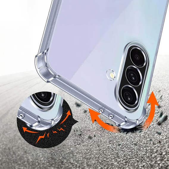 Tok a Samsung Galaxy A36, Erbord Dropproof, átlátszó + Glass